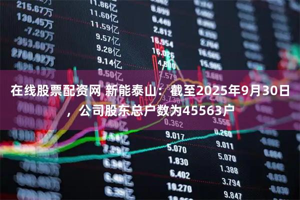 在线股票配资网 新能泰山：截至2025年9月30日，公司股东总户数为45563户